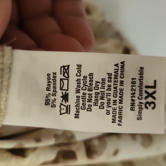 NWT leopard print Lularoe Cocoa tank, sz 3X - Picture 7 of 8